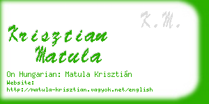 krisztian matula business card