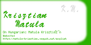 krisztian matula business card
